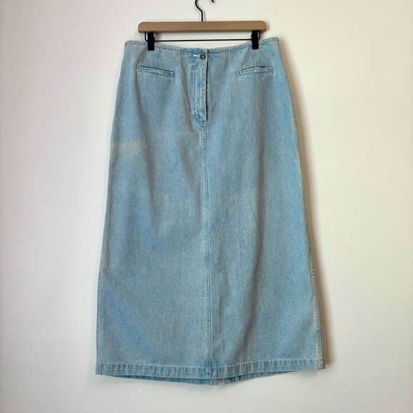 Christopher & Banks Dresses & Skirts - Vintage light wash long denim skirt 100% cotton 14